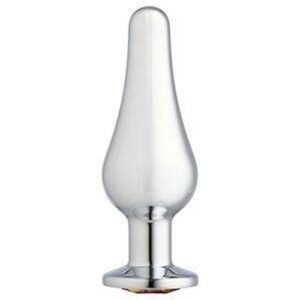 Cloud 9 Gems Silver Chromed Tall Anal Plug Small