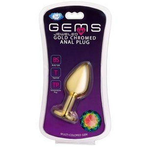 Cloud 9 Gems Gold Anal Plug Medium - Image 2