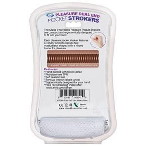 Cloud 9 Personal Double Ended Ribbed Stroker Tan - Image 3