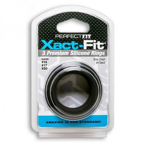 Xact-Fit 3 Ring Kit S/M/L Black Silicone - Image 2