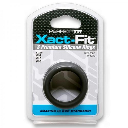 Xact-Fit Cockring 3 Ring Kit S/M Black - Image 2