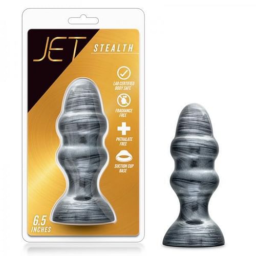 Jet Stealth Carbon Metallic Black Butt Plug - Image 2