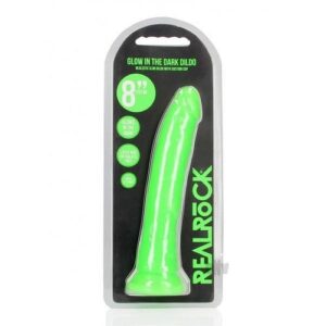 Realrock Slim Dildo 8 Gitd Green