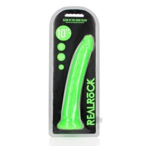 Realrock Slim Dildo 10 Gitd Green