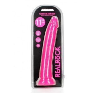 Realrock Slim Dildo 11 Gitd Pink