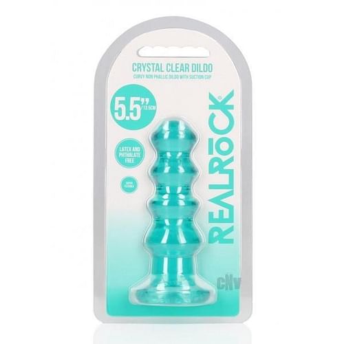 Realrock Curvy Dildo Or Butt Plug Turquoise - Image 2
