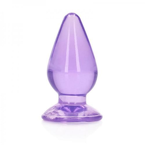 Shots Realrock Crystal Clear 4.5" Anal Plug - Purple - Image 2