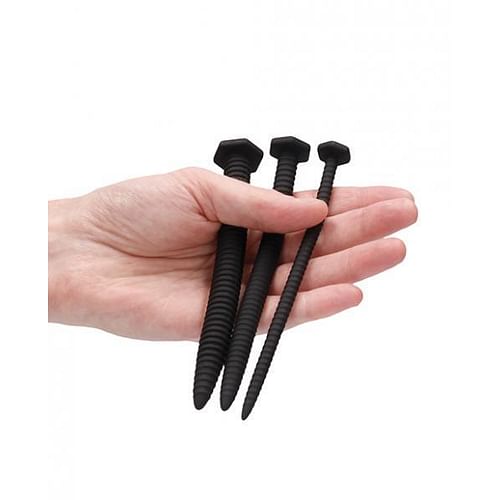 Silicone Screw Plug Set Urethral Sounding Black - Image 3