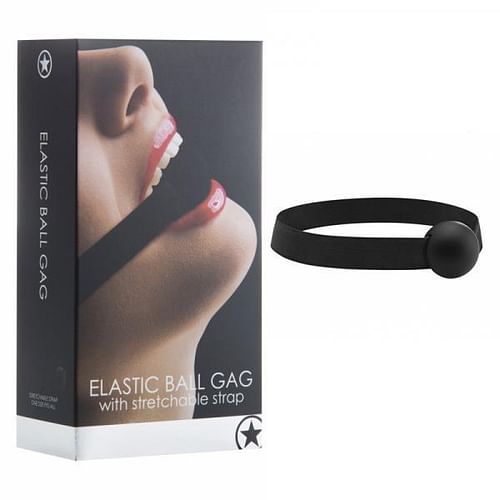 Ouch Elastic Ball Gag Black O/S - Image 2