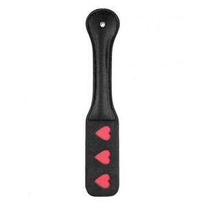 Ouch Hearts Impression Paddle Black