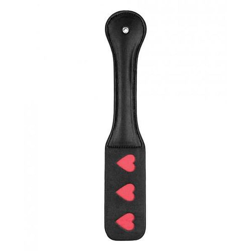 Ouch Hearts Impression Paddle Black