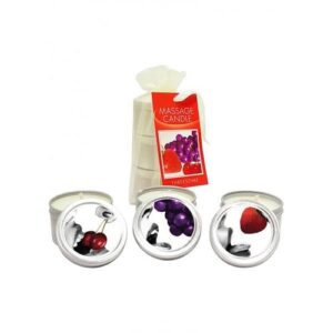 Edible Candle Threesome Round Massage Oil Candles 3 Per Bag