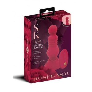 Sk Remote Vibe Floret Buttplug Red