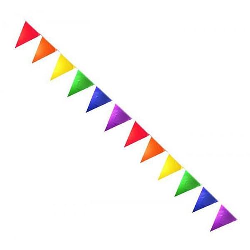 Gaysentials Rainbow Solid Pennants Decoration 12 feet
