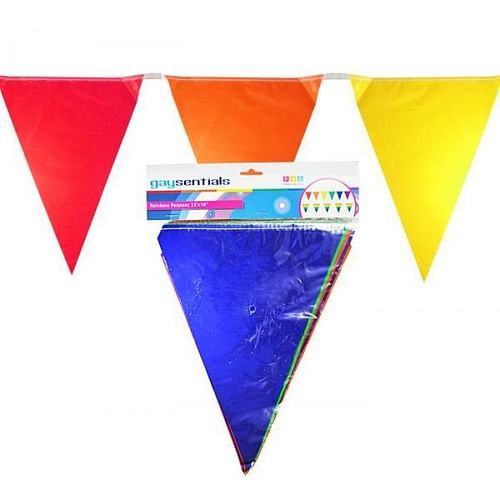 Gaysentials Rainbow Solid Pennants Decoration 12 feet - Image 2