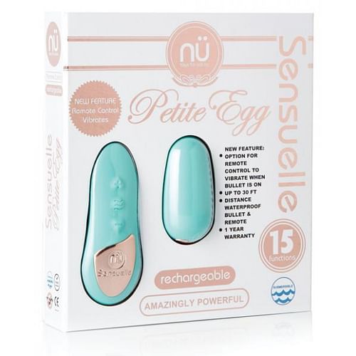 Sensuelle Remote Control Petite Egg Vibrator Teal Blue - Image 2