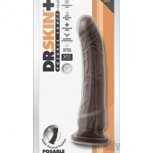 Dr Skin Plus Posable Dildo 9 Chocolate