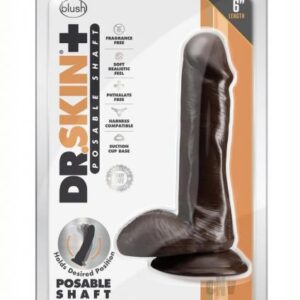Dr Skin Plus Posable Dildo 6 Chocolate