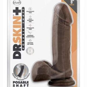 Dr Skin Plus Pose Dildo 8 Chocolate