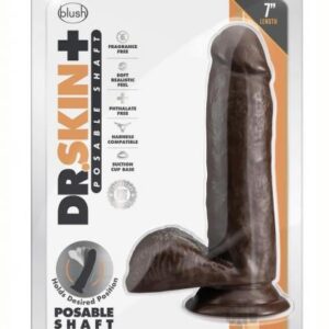 Dr Skin Plus Posable Dildo 7 Chocolate