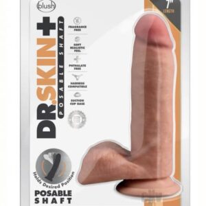 Dr Skin Plus Posable Dildo 7 Mocha