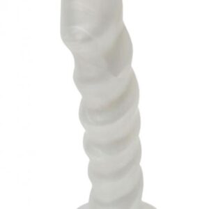 Echo Silicone Vibrating Dildo 6.5 Inch Pearl White