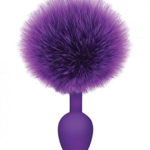 Cottontails Bunny Tail Silicone Butt Plug Purple