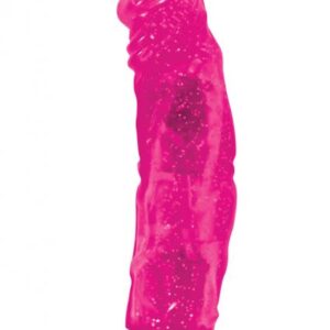 Glitter Gelle The Hunk Jelly Vibe 8 Inch Waterproof Pink