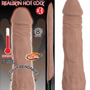 Natural Realskin Hot Cock #3 Brown Vibrating Dildo