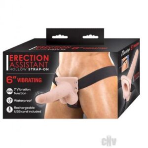 Erect Assist Hollow Vibe Strapon 6 Wht