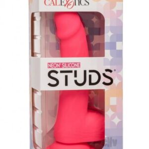 Neon Silicone Studs 6 Dildo Pink