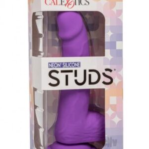 Neon Silicone Studs 6 Dildo Purple