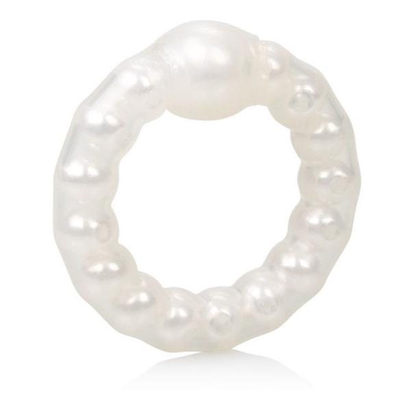 Pearl Beaded Prolong Cock Ring White - Image 3