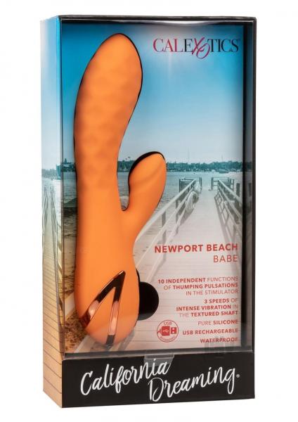 California Dreaming Newport Beach Babe Orange Vibrator - Image 4