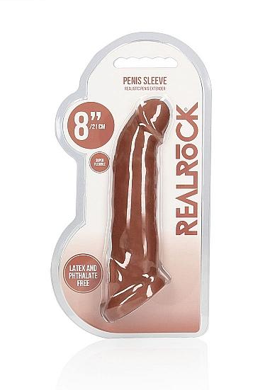 Realrock Penis Sleeve 8in Tan - Image 2