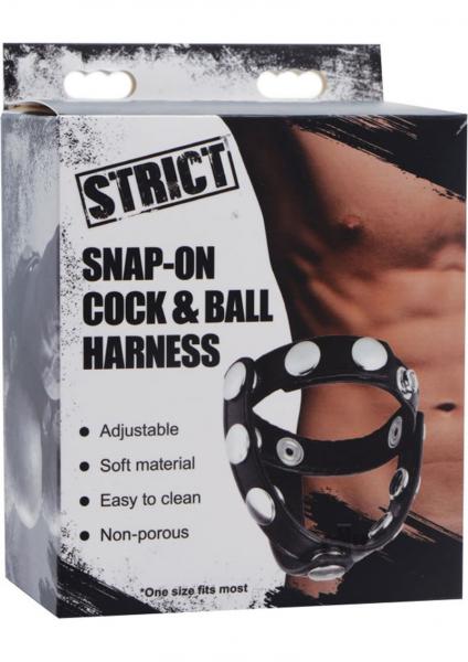 Strict Snap On Cock And Ball Harness Black - Image 4