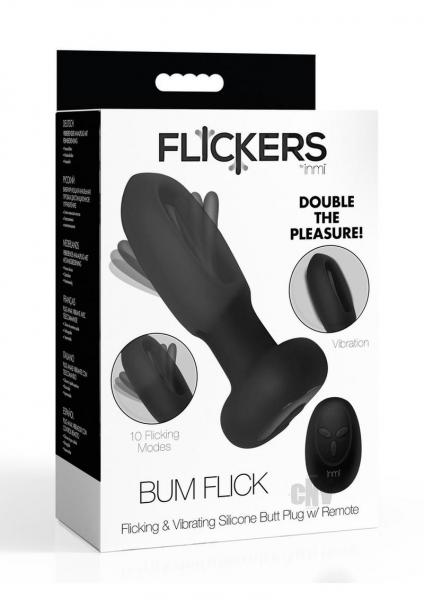 Bum Flick Vibrating And Flicking Silicone Butt Plug With Remote - Image 2