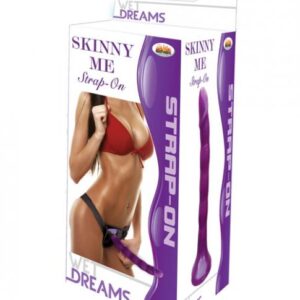 Skinny Me 7 inches Dildo Strap On Harness Purple