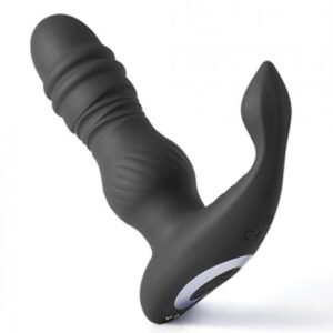 Jaden Thrusting Prostate Massager Vibrating Butt Plug Anal Sex Toy - Black