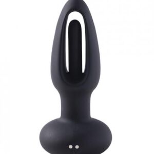 Snuggy Flapping Anal Plug Vibrator- Black