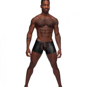 Fetish Poseidon Nylon Spandex Tear Off Cup Thong Short Black L/lx