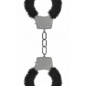 Ouch Pleasure Handcuffs Furry Black
