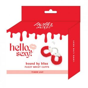 Hello Sexy! Bound By Bliss Fuzzy Wrist Cuffs - Tiger Lily