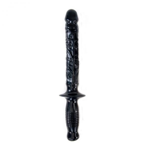 The Manhandler Black Dildo Baton Handle - Image 2