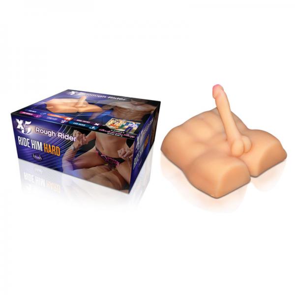 X5 Men Rough Rider Flexible Penis Anal Entry Beige - Image 3