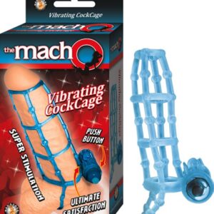 The Macho Vibrating Cockcage,waterproof Blue