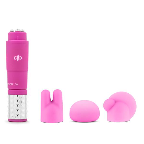 Rose Revitalize Massage Kit with 3 Silicone Attachments Pink - Image 2