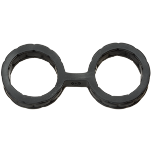 Japanese Bondage Silicone Cuffs Large Black
