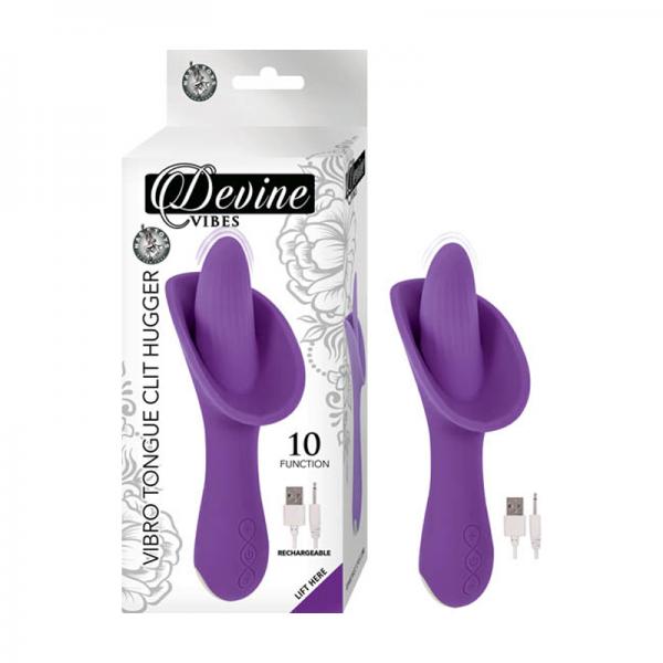Devine Vibes Vibro Tongue Clit Hugger Purple - Image 2