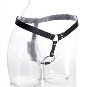 Male Cock Ring Harness With Silicone Anal Plug